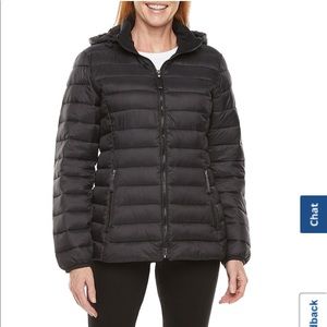 St. John’s Bay Packable Water Resistant Lightweight Puffer Jacket